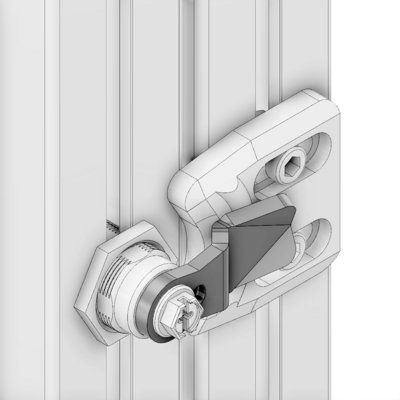 50-105-0 MODULAR SOLUTIONS HANDLE PART CAM LATCH (-5 OFFSET)